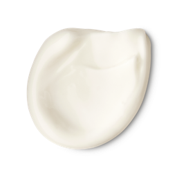 Christmas Eve body butter. A smooth swirl of thick, off-white body butter featuring a soft, glossy texture with gentle ridges and shadows from a single swipe.