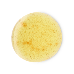 Harvest Moon. A perfectly circular swatch of thick, glossy shower gel with golden glitter throughout. 