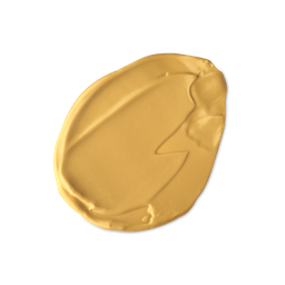 Mango Kulfi. A thick smear of smooth, warm yellow body lotion with a soft texture, showing rich ridges and a velvety consistency.