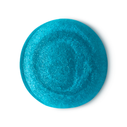North Pole. A perfectly circular swatch of vibrant, sea-blue shower gel with flecks of silver glitter shimmering throughout. 