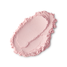 Fairy Dust. A swatch of pale, pastel pink dusting powder piled and pressed.