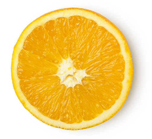 Hel färsk apelsin