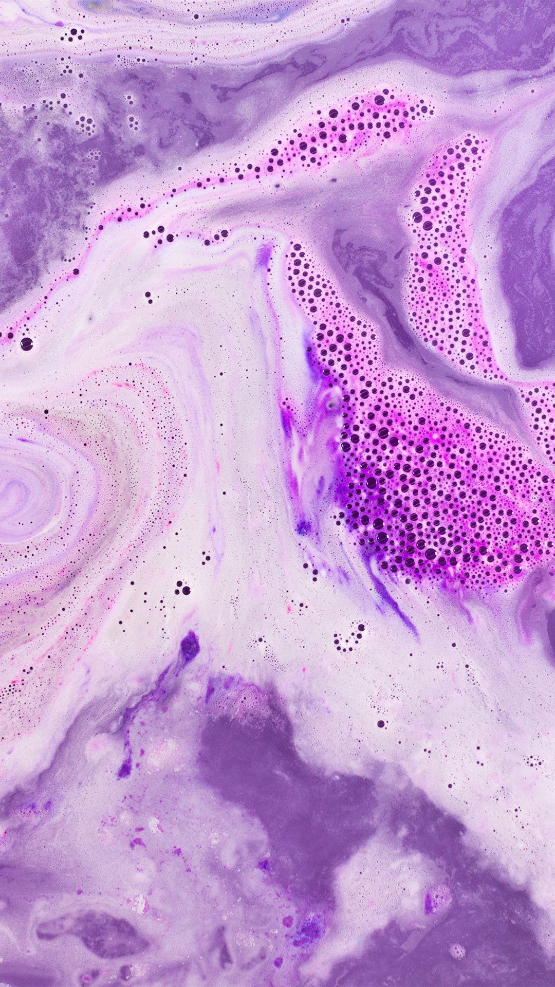 Goddess bath water, purple and lilac and silver and bubbly as can be.