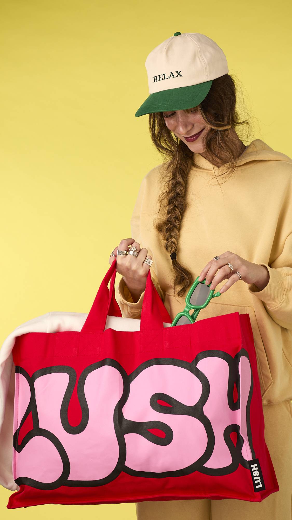 Retro Bubble Lush Big Bag - Red