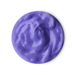 Goth Juice. A perfectly circular swatch of the thick, lavender-purple, creamy hair styling gel. 