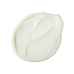A swatch of thick, creamy white 9 to 5 cleanser is smoothly spread across a light gray background.