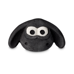 Sleepy Timmy. A novelty bubble bar in the shape of a sheep face. It is a completely black, rounded face with floppy ears and big white eyes. 
