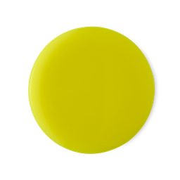 Bananaaaa. A perfectly circular swatch of thick, glossy, brilliantly-yellow shower cream. 