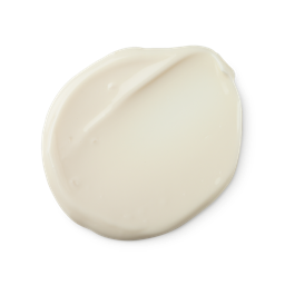 Charity Pot. A neatly smeared swatch of thick, creamy body lotion.