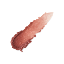 Cherry Bubblegum. A neatly smeared swatch of deep terra cotta-coloured solid lip oil. 