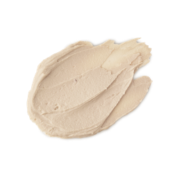 Coconut Shie. A neatly smudged swatch of thick, ivory-coloured, smooth face mask. 