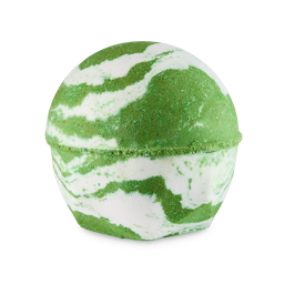 The Cold Bath Bomb features a marbled design of green and white swirls against a plain light grey background.