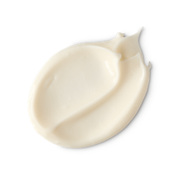 Creamy Candy Body Butter. A neatly smudged swatch of thick, creamy, pale yellow body butter.