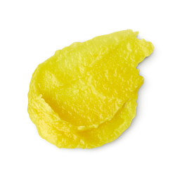 Crush. A neatly smudged swatch of thick, balmy, yellow lip butter.