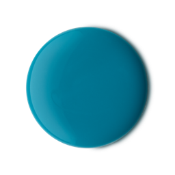 Dad's Minted. A perfectly circular swatch of thick, glossy, teal-coloured shower gel. 