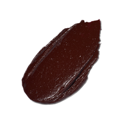 Dahlia.  A neatly smeared swatch of shimmery, warm, mahogany-brown lipstick. The swatch is thick and textured with an almost metallic sheen.