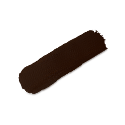 A close-up product swatch of a thick, elongated, textured streak of Dark Neutral Beauty Balm. The color is a rich, deep, neutral brown, set against a light gray background.
