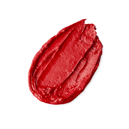 Drago's Blood. A neatly smudged swatch of thick, textured, deep red lip cream. 