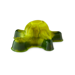 Easter Turtle. A fun, turtle-shaped shower jelly with bright green and yellow colours. Complete with an embossed shell design on top. 