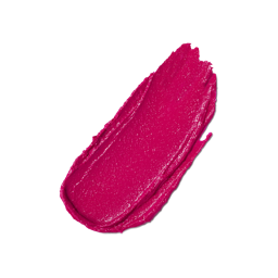 Flash. A neatly smeared swatch of shimmery, deep magenta lipstick. The swatch is thick and textured with an almost metallic sheen.