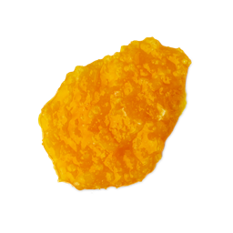 Ginger. A smudged swatch of thick, textured, bright orange hair shampoo.