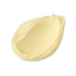 Honey, Beeswax And Almond Oil. A neatly smudged swatch of creamy, soft, ivory-coloured facial cleanser. 