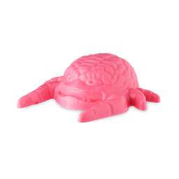 Krang. A bright pink shower jelly moulded like the brain-shaped character of Krang from the Teenage Mutant Ninja Turtles series. 