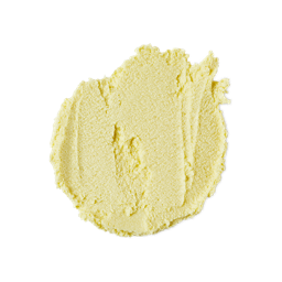 Lemony Flutter. A neatly smeared swatch of pastel-yellow cuticle butter. The product has a thick, creamy, almost grainy texture.  