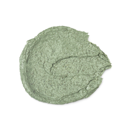 Shrek Pack. Limited edition Mask of Magnaminty self-preserving. A rounded, smudged swatch of fresh, pastel-green, textured face mask. 