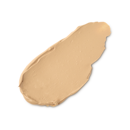 A close-up product swatch of a thick, elongated, textured streak of Medium Cool Skinwear makeup. The colour is a light-to-medium cool beige/sand tone
