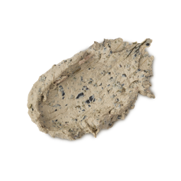Mineralise Me. A neatly smudged swatch of thick, textured, light cream-coloured face mask with flecks of finely ground seaweed.