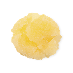 Mint Julips. A neatly piled swatch of thick, textured, butter-yellow lip scrub with visible sugar granules.