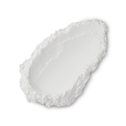 No Drought. A neatly smudged swatch of white, ultra-fine, dry shampoo powder. 
