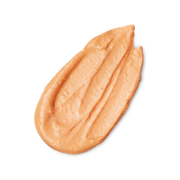 Peach Parfait. A neatly smudged swatch of thick, textured, creamy-peach coloured lip cream. 