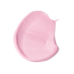 Peppermint. A neatly smudged swatch of creamy, thick, pastel-pink foot cream. 