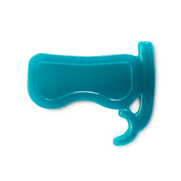 Scuba Diver. A one-piece, jelly-consistency eye mask. The product is a fresh, teal-blue colour in the shape of a scuba eye mask, complete with a snorkel tube to one side.