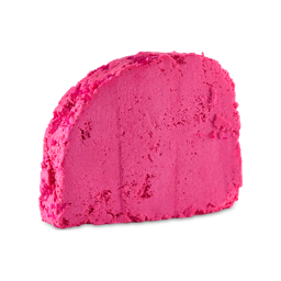 Snow Fairy Bubble Mountain. A thick, condensed slice of bright pink, crumbly bubble bar. 