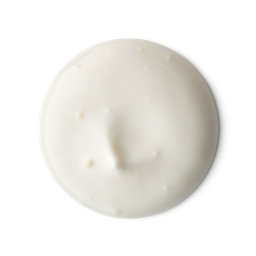 Snuggles. A perfectly circular swatch of thick, creamy, white shower gel. 