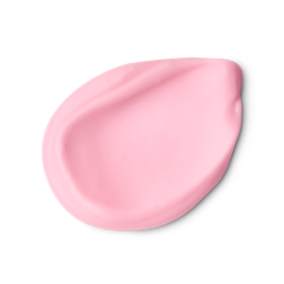 Super Fairy Body Lotion. A neatly smudged swatch of thick, glossy, pastel-pink body lotion.