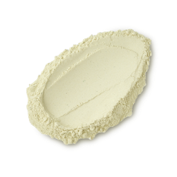 The Greeench. A neatly smudged swatch of ultra-fine, off white deodorising powder. 