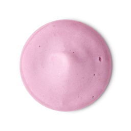 Wild Violet Co-Mingle. A circular swatch of sparkly, pastel-pink, creamy body scrub. 